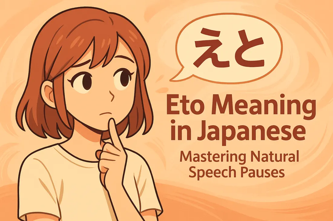 Eto Meaning Japanese: Mastering This Common Filler Word